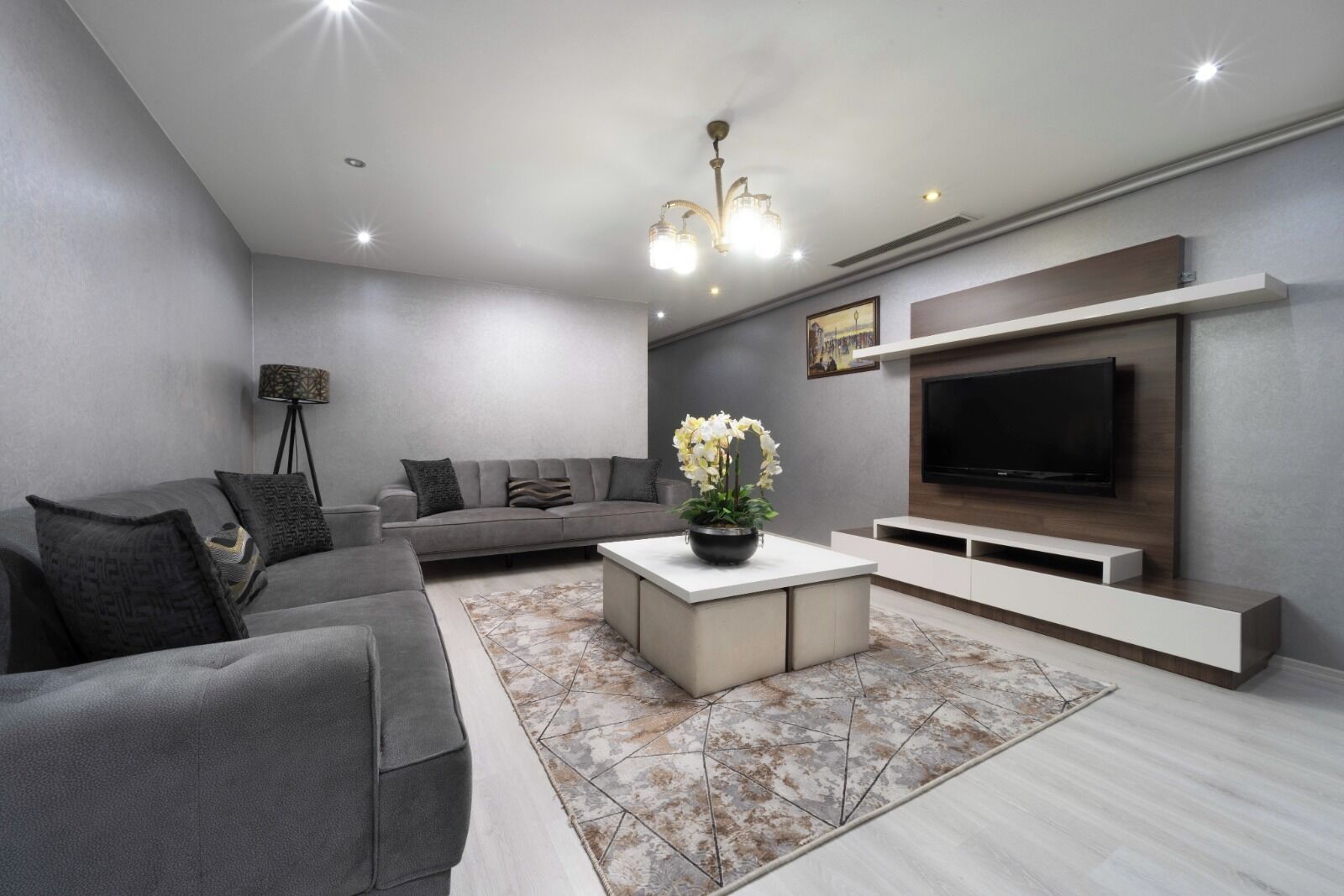 3+1 3 bedroom apartment | Living area