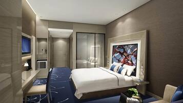 Premium bedding, in-room safe, desk, rollaway beds