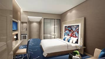 Premium bedding, in-room safe, desk, rollaway beds