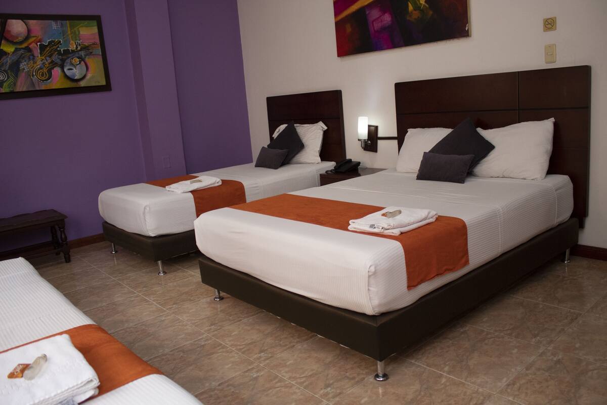 Premium bedding, desk, iron/ironing board (on request), WiFi (free)