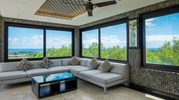 Villa, 3 Bedrooms, Ocean View | Living room | Flat-screen TV, DVD player