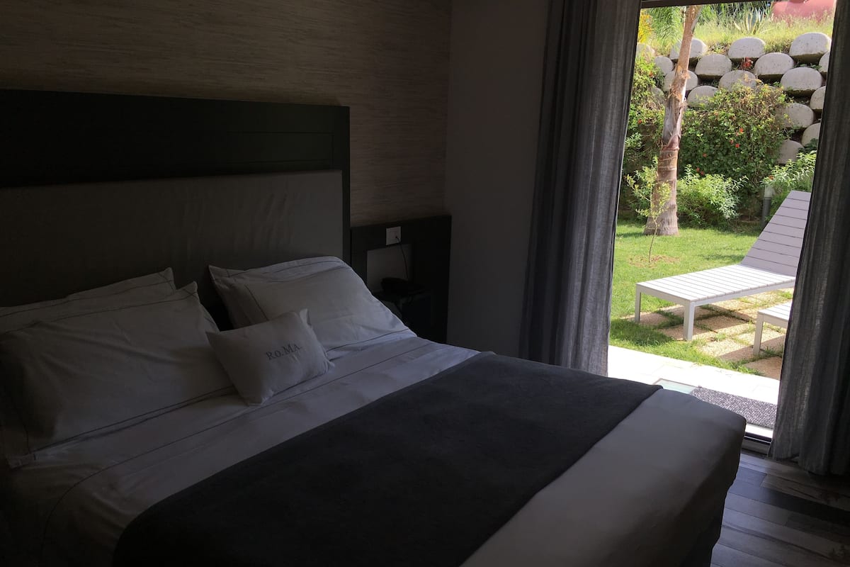 Superior-Doppelzimmer, Terrasse, zum Garten hin