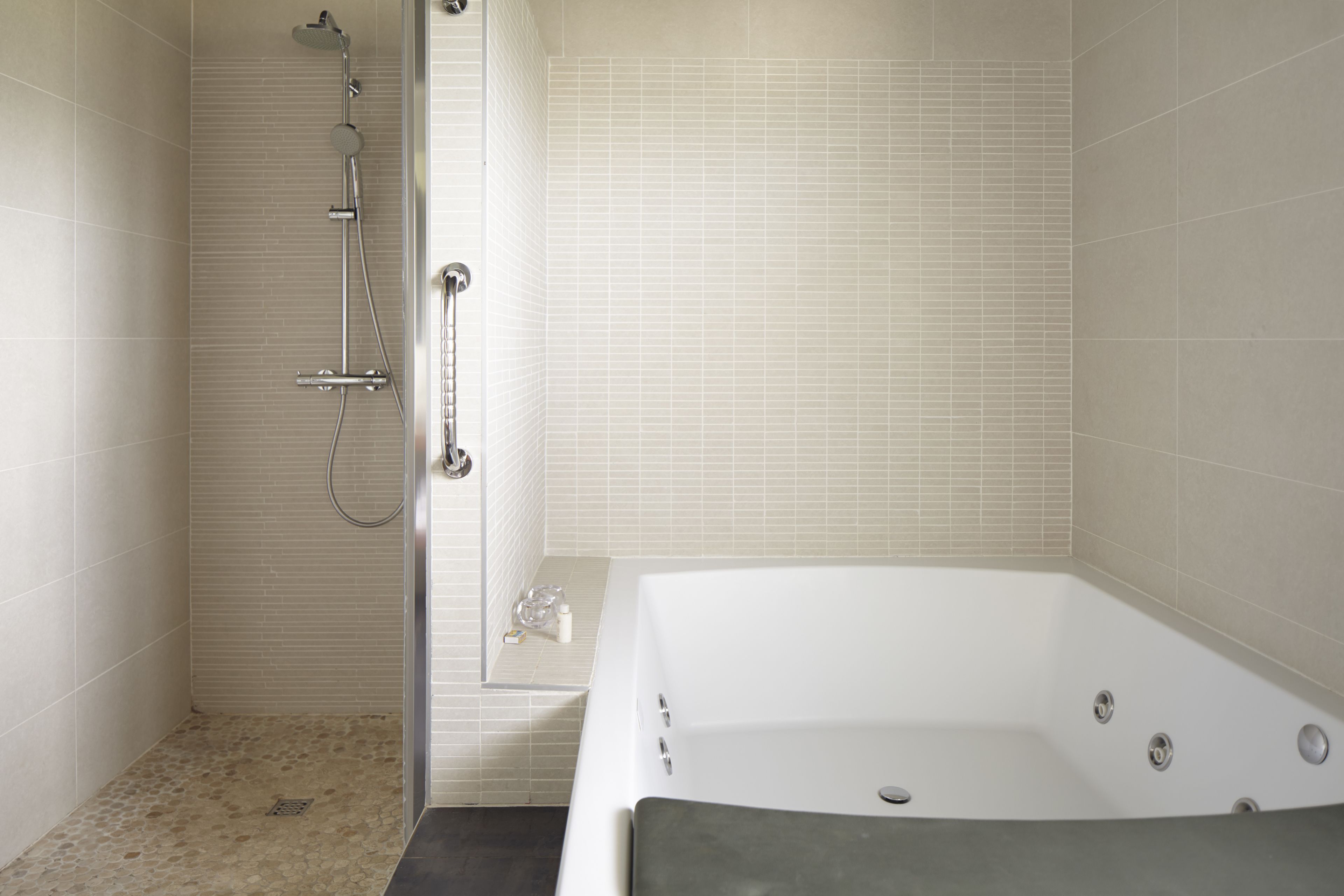 premium double room, hot tub, mountain view (superior) | bathroom | free toiletries, hair dryer, towels, soap