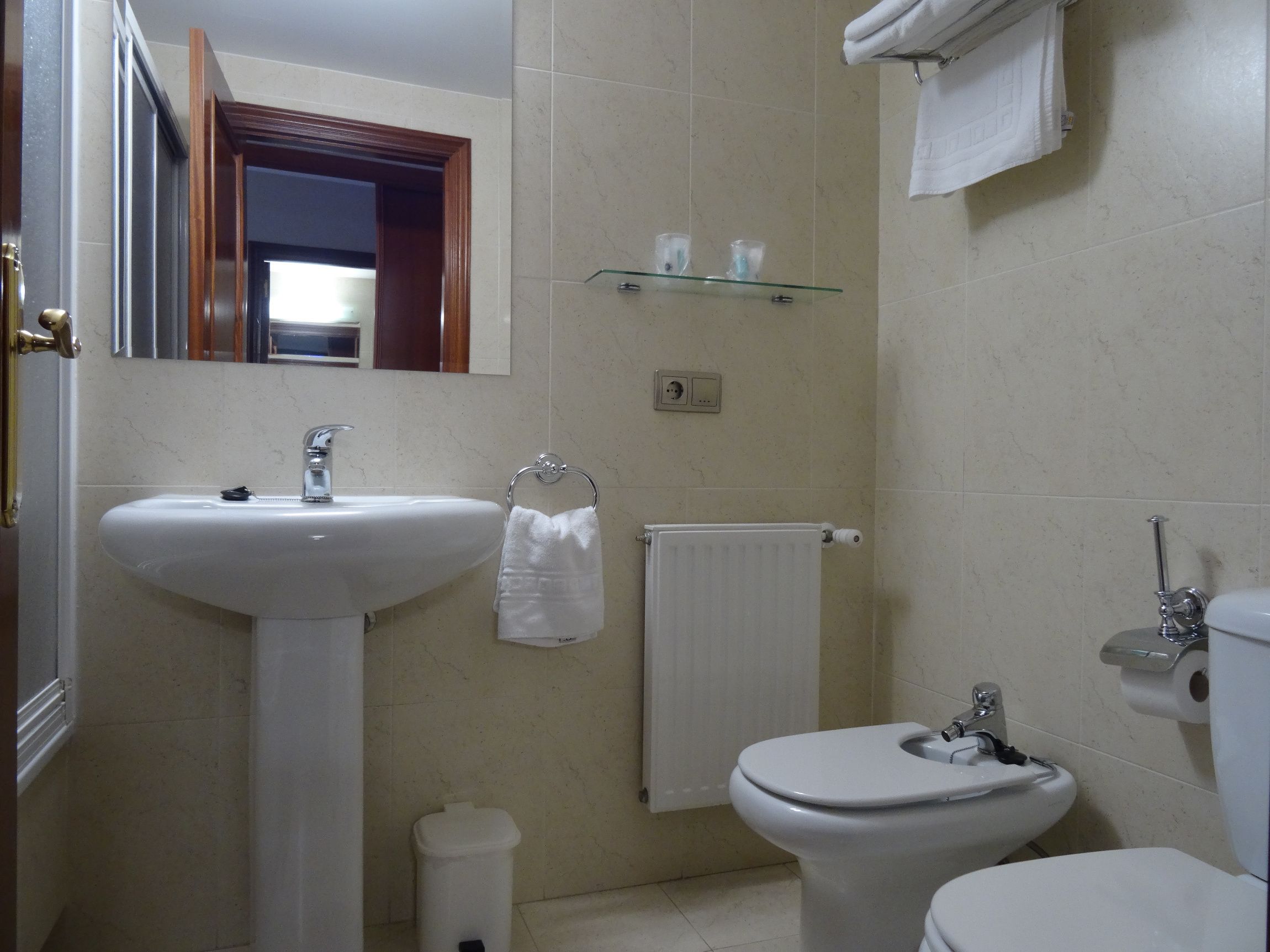 free toiletries, bidet, towels