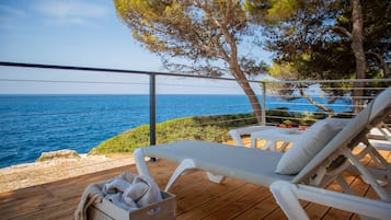 Mobile Deluxe-Unterkunft, 2Â Schlafzimmer, Terrasse, Meerblick | Terrasse/Patio