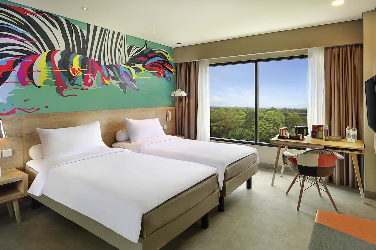 Chambre Deluxe avec lits jumeaux, 2 lits une place, vue golf