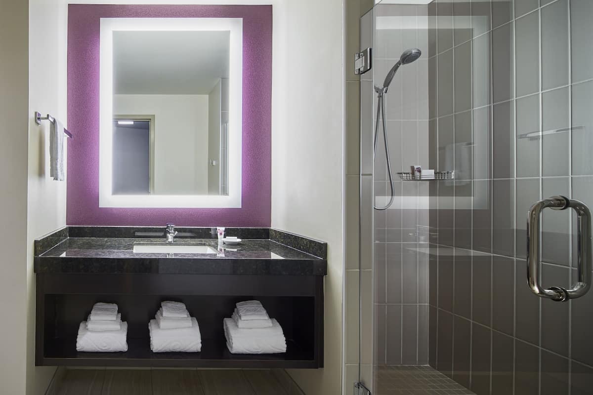 In-room safe, desk, laptop workspace, blackout curtains