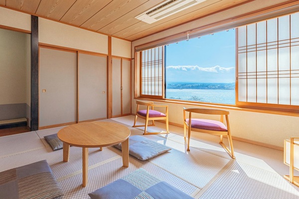 Habitación de estilo japonés, vista al lago | Caja de seguridad en la habitación, wifi gratis y ropa de cama