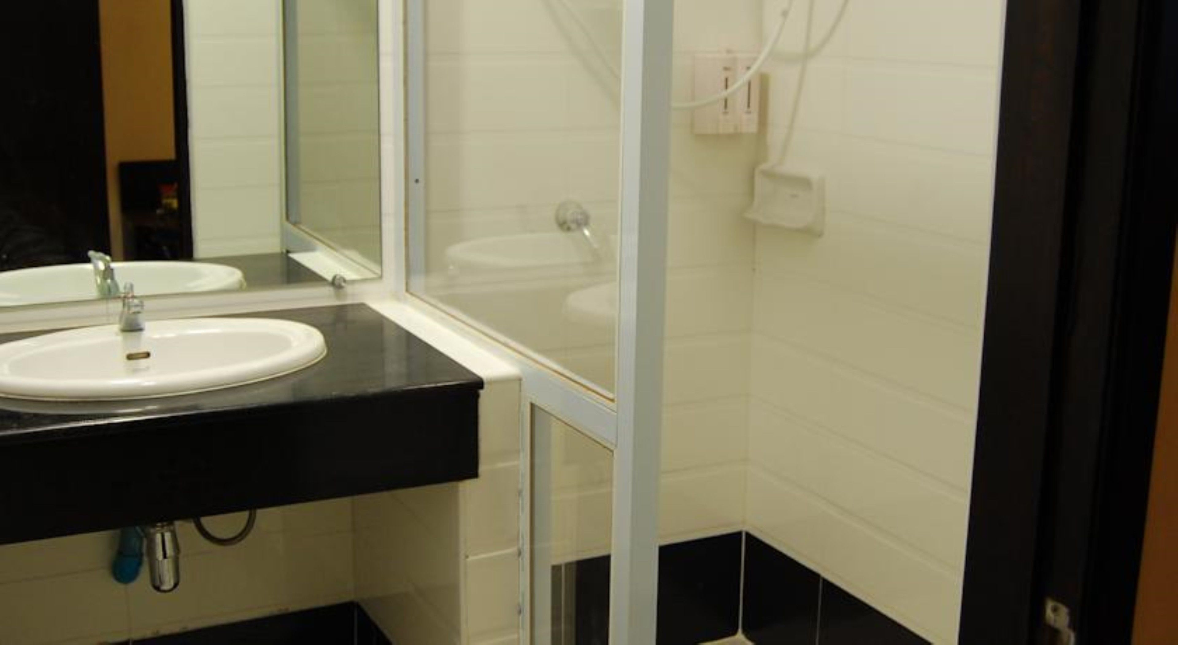 shower, free toiletries, hair dryer, bathrobes