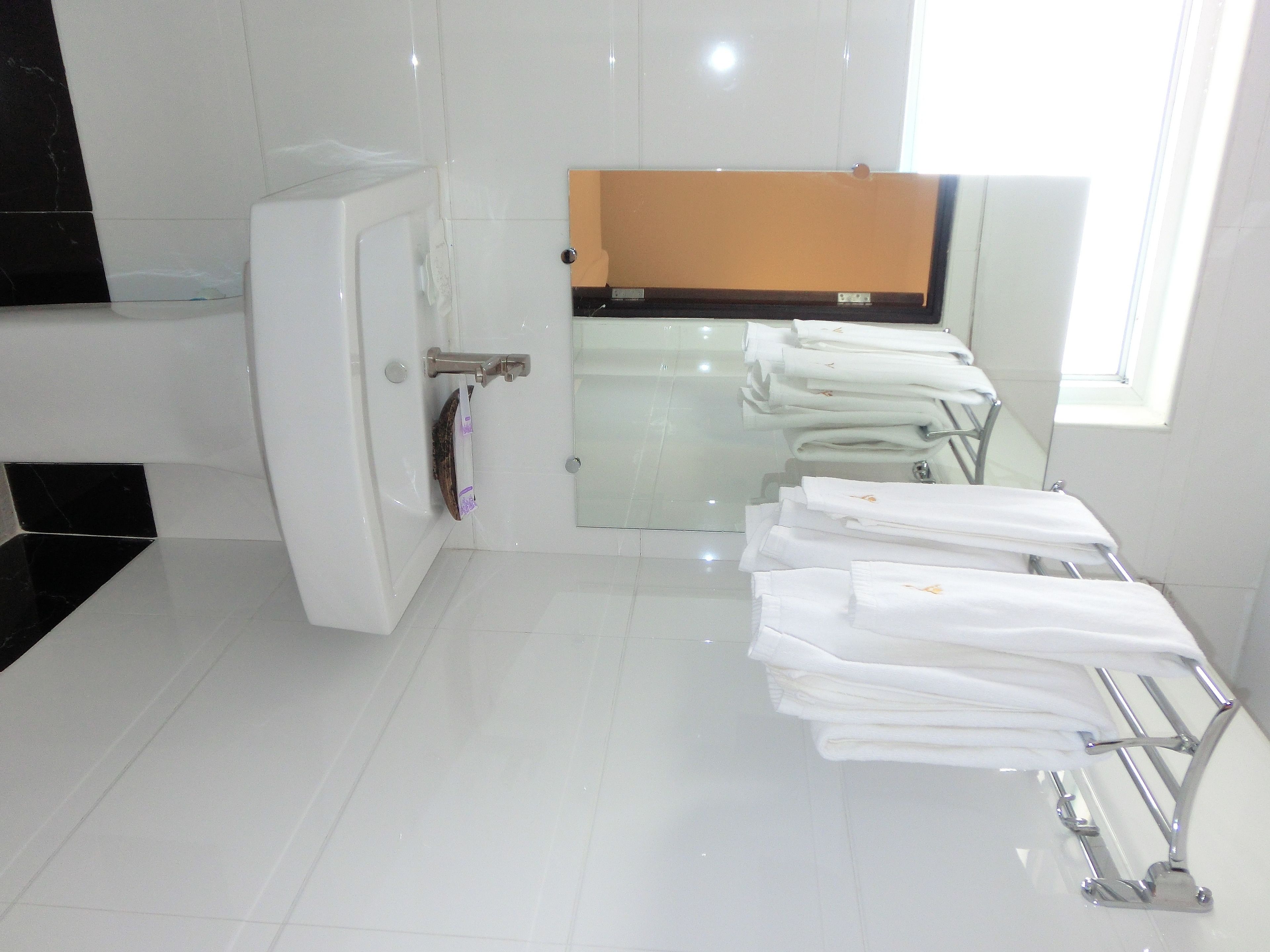 shower, free toiletries, hair dryer, bathrobes