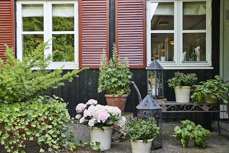 Terraza o patio. Danhostel Hillerød