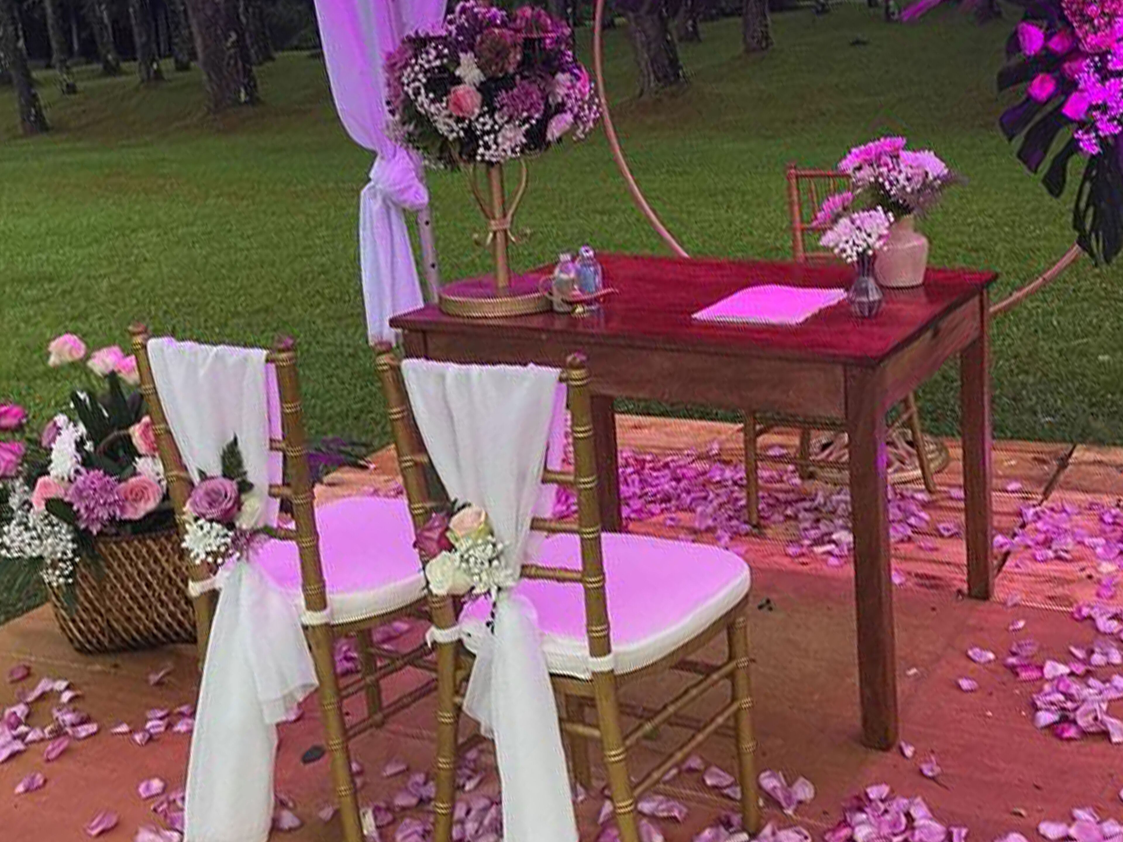 outdoor wedding area
