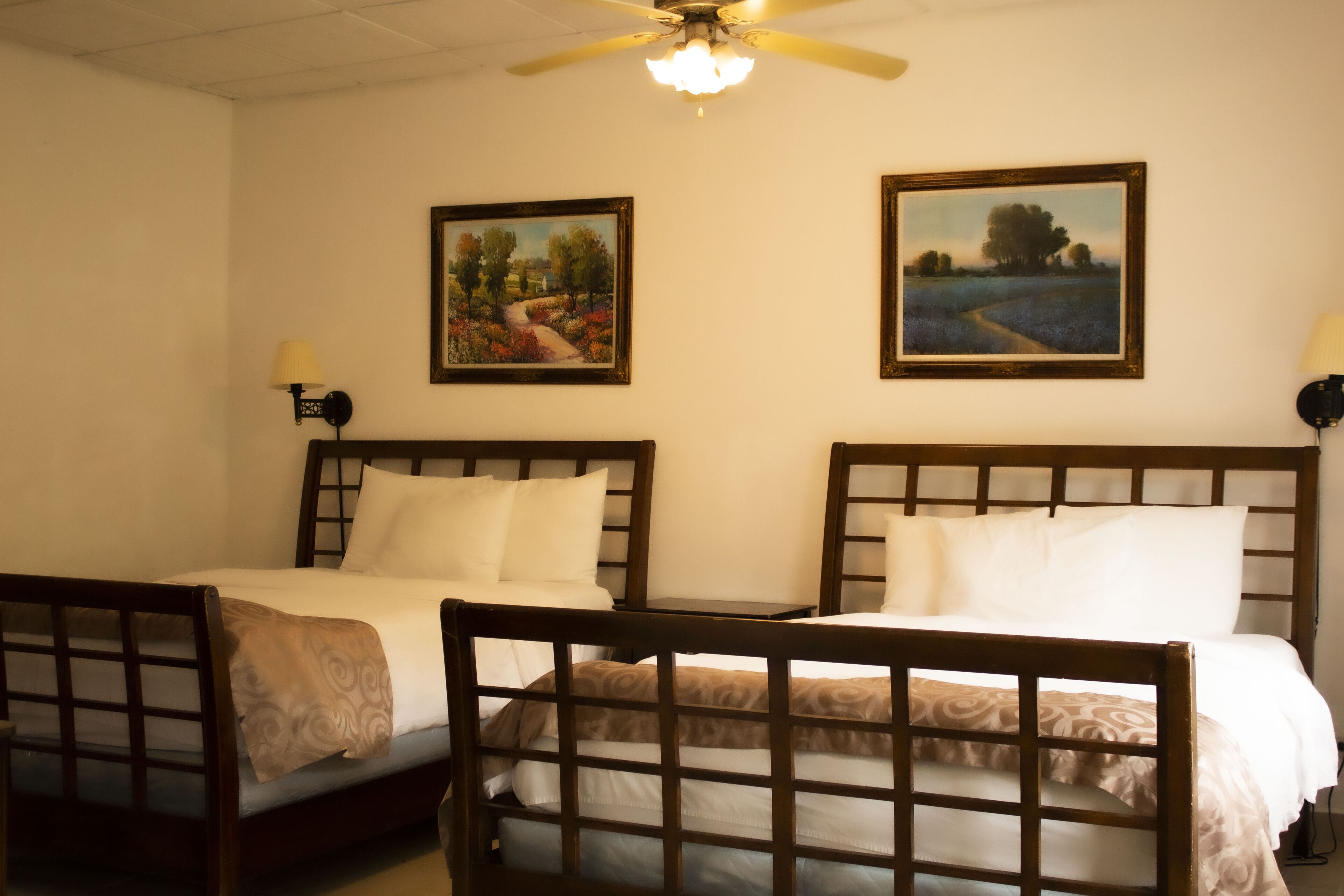 1 bedroom, pillow-top beds, individually decorated, desk