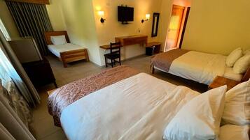 Family Room, Mountain View | Down comforters, pillowtop beds, desk, laptop workspace