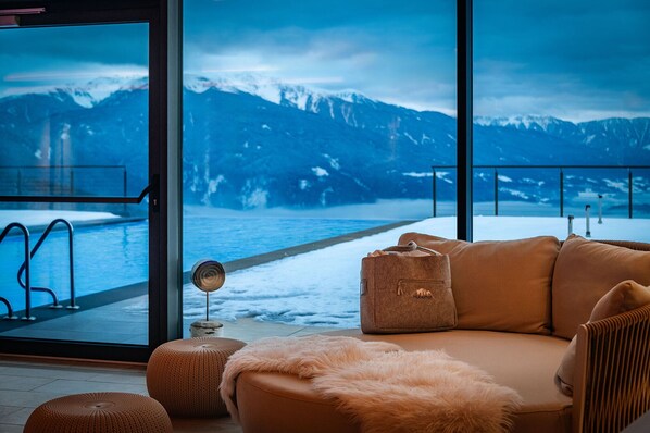 2 indoor pools, outdoor pool, open 7:00 AM to 7:00 PM, free cabanas