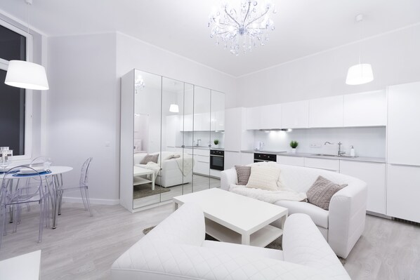 時尚公寓, 1 間臥室 | 客廳 | 平面電視