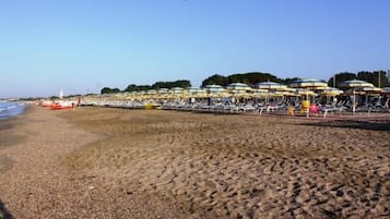 Private beach, sun-loungers, beach umbrellas, beach volleyball