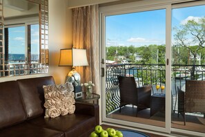 Chambre Luxe, 2 grands lits, cheminée, vue océan | Vue depuis le balcon