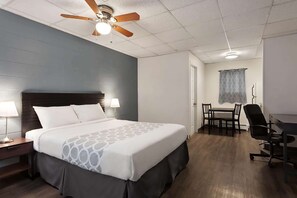 Chambre, 1 grand lit, non-fumeur (Efficiency) | Bureau, accès au Wi-Fi (inclus), literie fournie