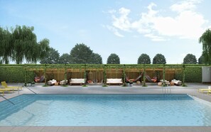 Seasonal outdoor pool, cabanas (surcharge), pool umbrellas