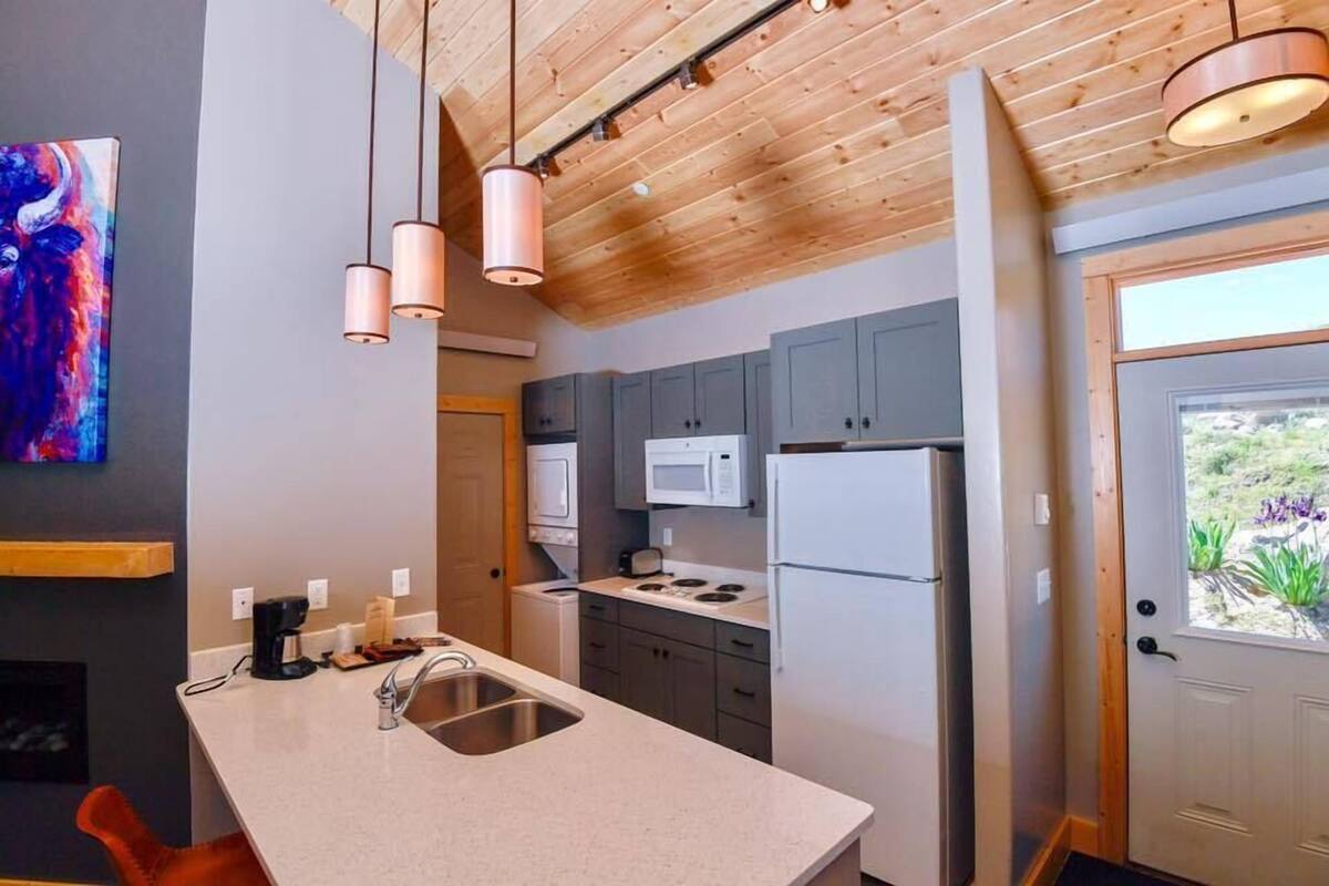 cabin, 1 bedroom, lake view | private kitchen | microwave, coffee/tea maker