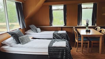 Chambre Quadruple Ăconomique, salle de bains commune