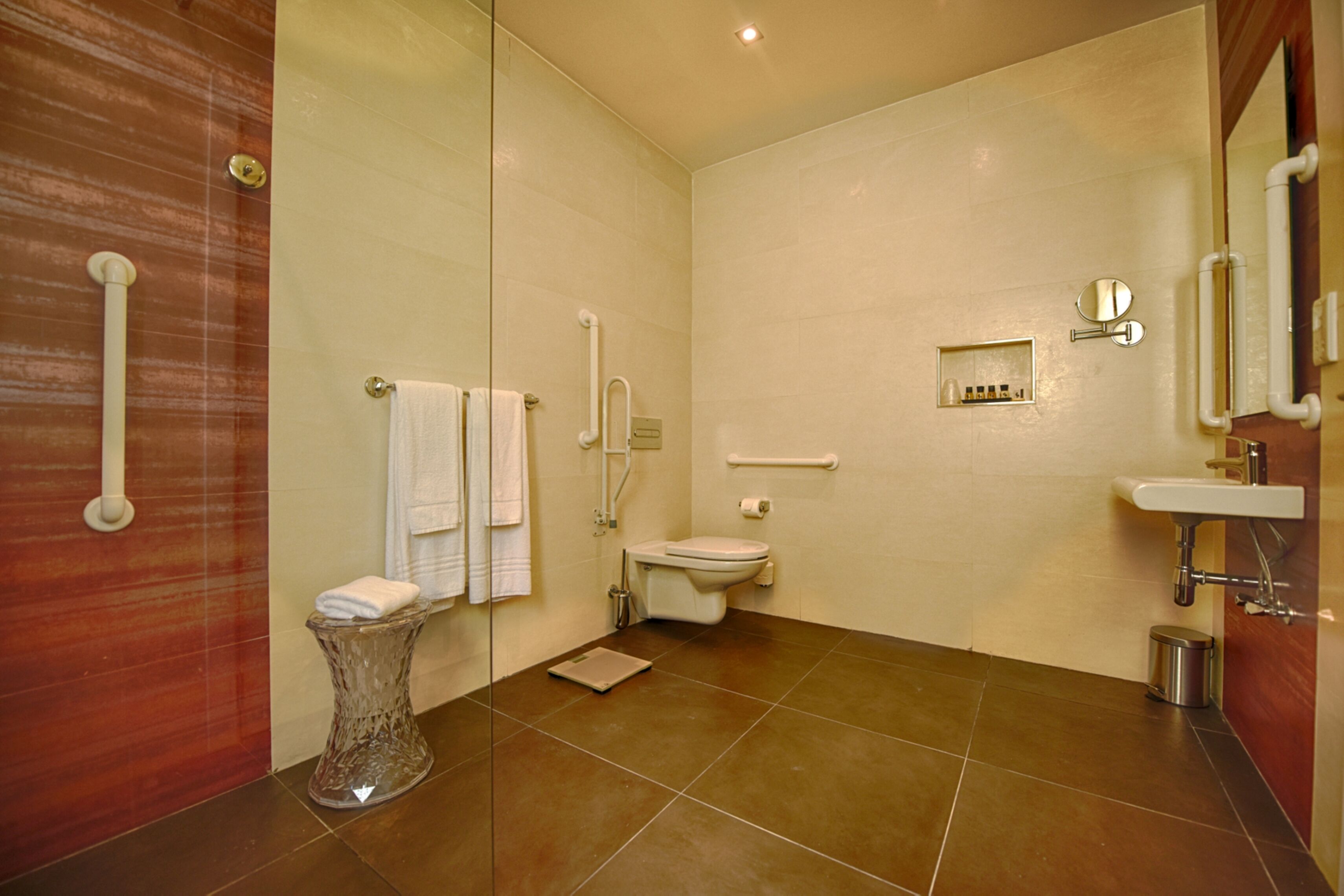 comfort room (twin beds x2 available on request) | bathroom | designer toiletries, hair dryer, towels, soap