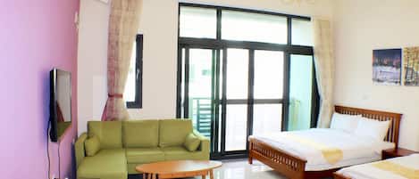 Blackout curtains, soundproofing, free WiFi, bed sheets