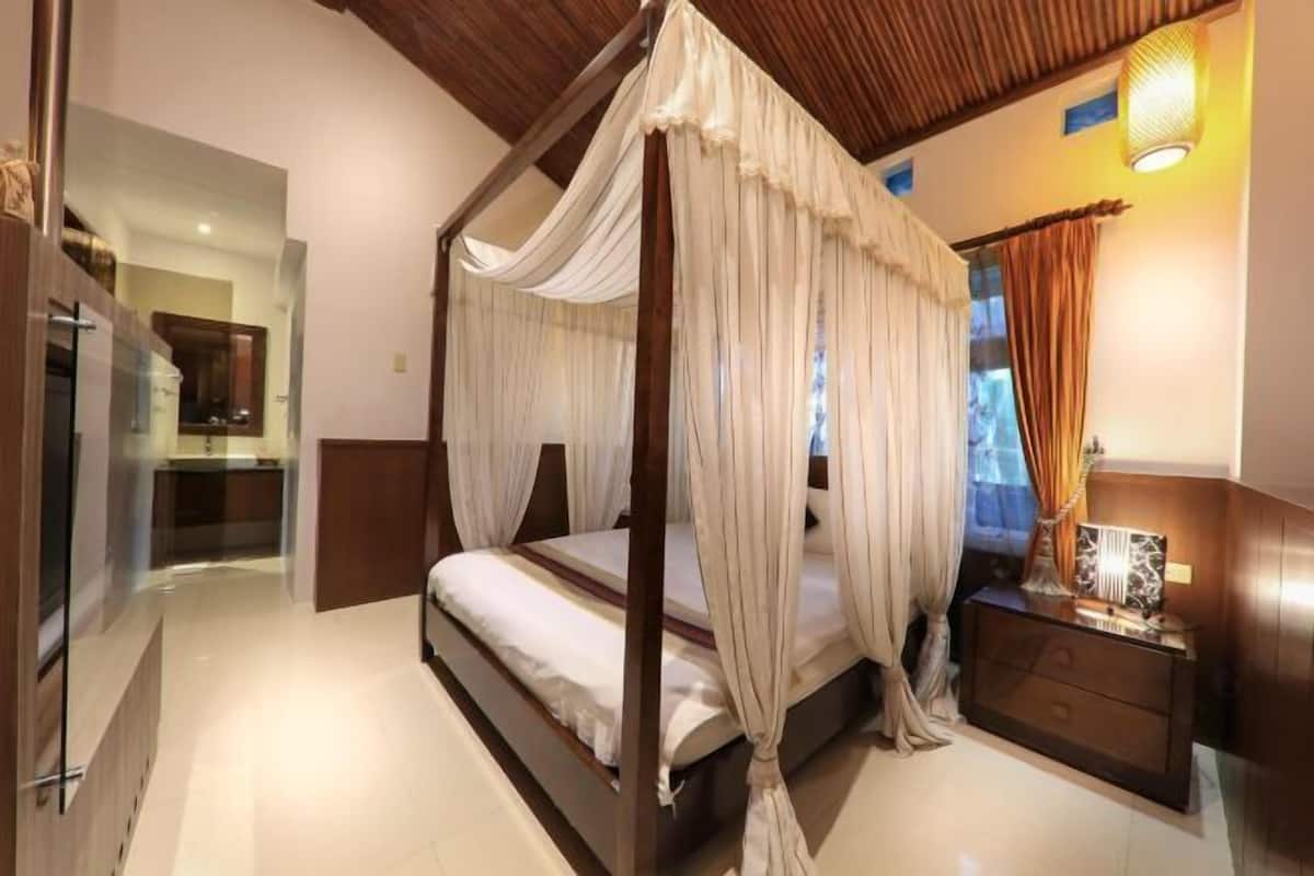 1 slaapkamer, luxe beddengoed, donzen dekbedden, individueel gedecoreerd