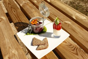 Dinner served, French cuisine