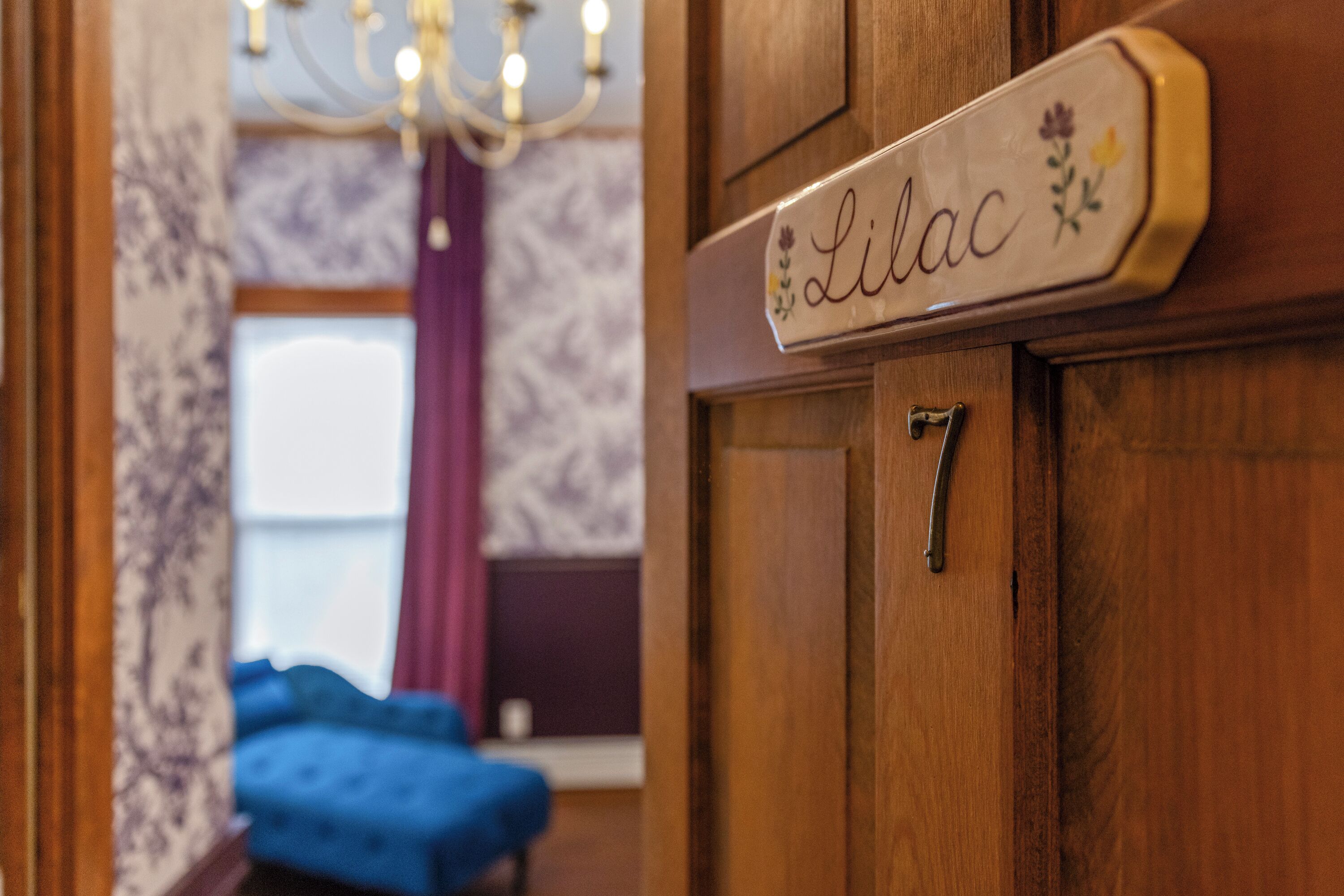 Romantic Lilac Themed Suite, King Bed, Fireplace, Jacuzzi