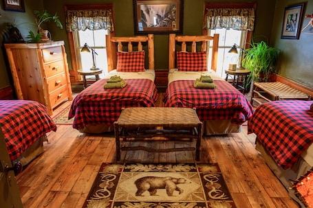 Room, 4 Single Beds, Shared Bathroom | Free WiFi, bed sheets