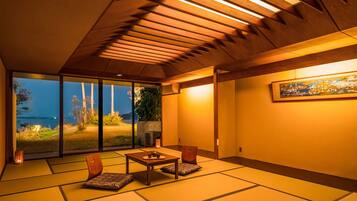 Standard Japanese Style Room of 20 Tatami-mats with Bath, Non-Smoking | In-room safe, desk, free WiFi, bed sheets