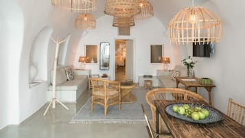 Grand-Suite, eigener Pool, Meerblick | Sitzecke in der Lobby