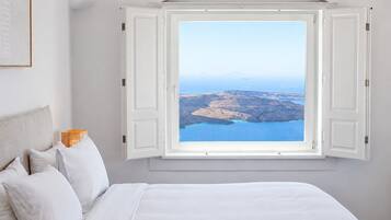 Premium Suite, Hot Tub, Sea View | 1 dormitorio y ropa de cama de alta calidad