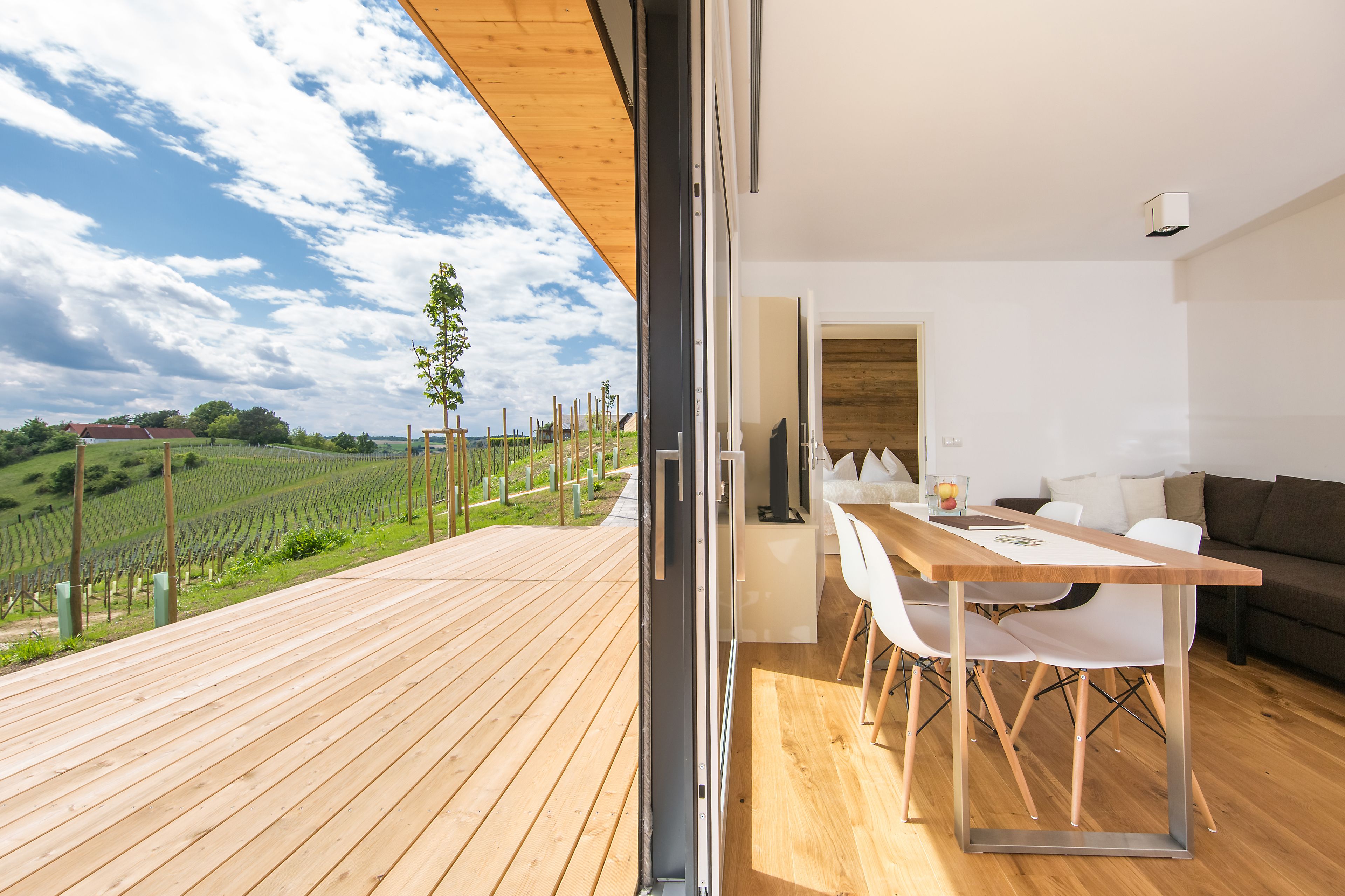 Exclusive-Suite, 1 Schlafzimmer, Badewanne, Talblick | Terrasse/Patio