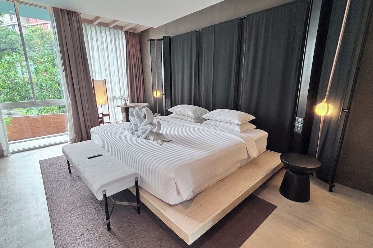 1 habitación y ropa de cama hipoalergénica