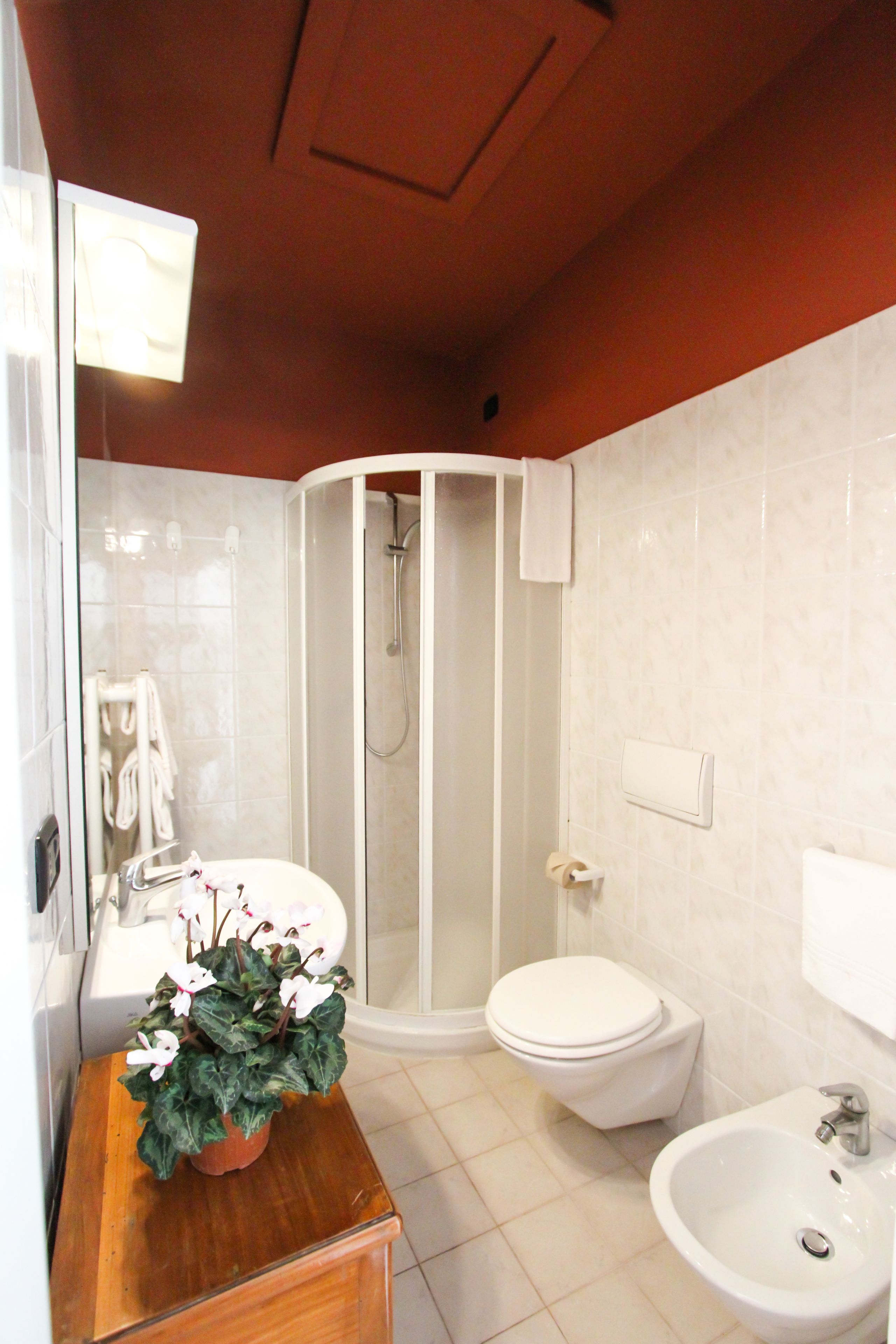 shower, free toiletries, towels