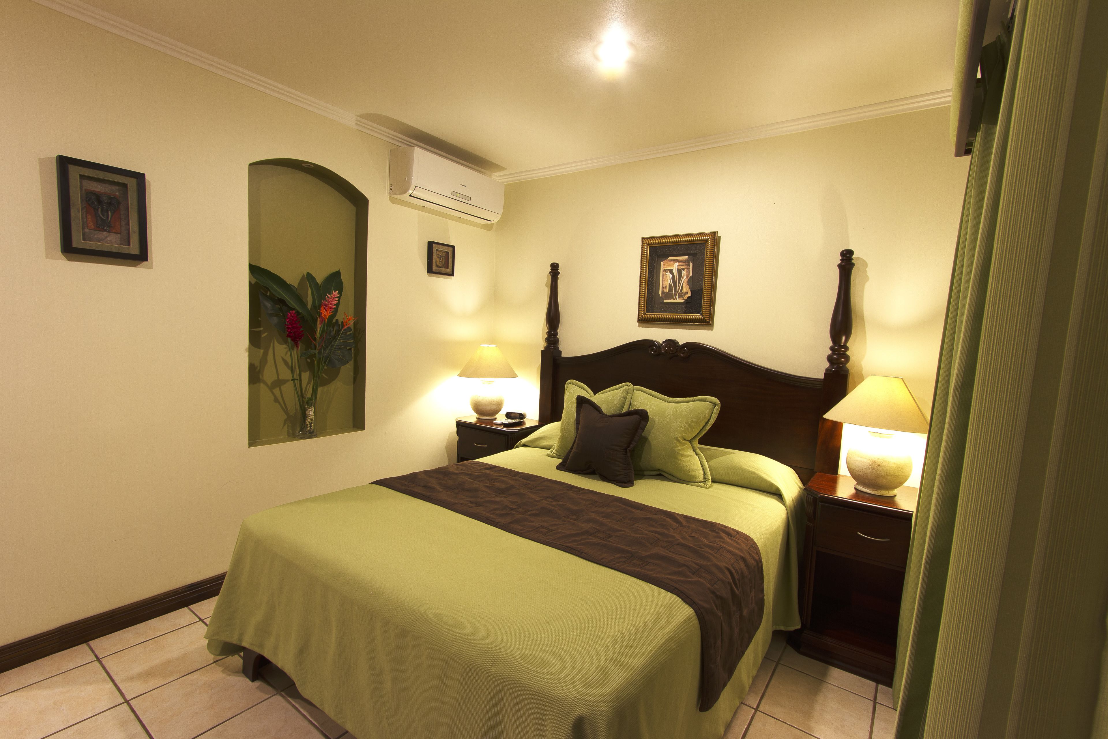 deluxe double room, pool view | premium bedding, down duvets, select comfort beds, desk