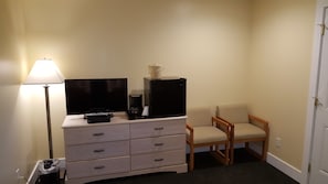Blackout curtains, iron/ironing board, free WiFi, bed sheets