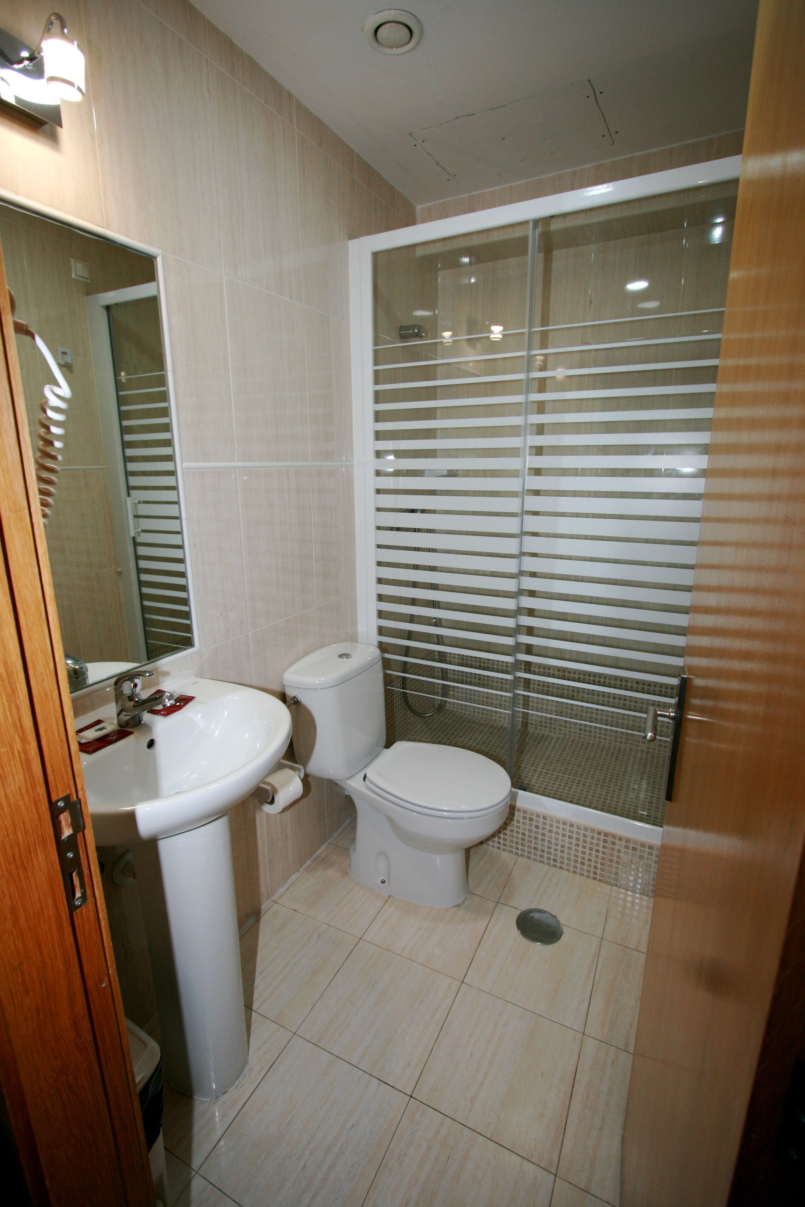 free toiletries, hair dryer, towels