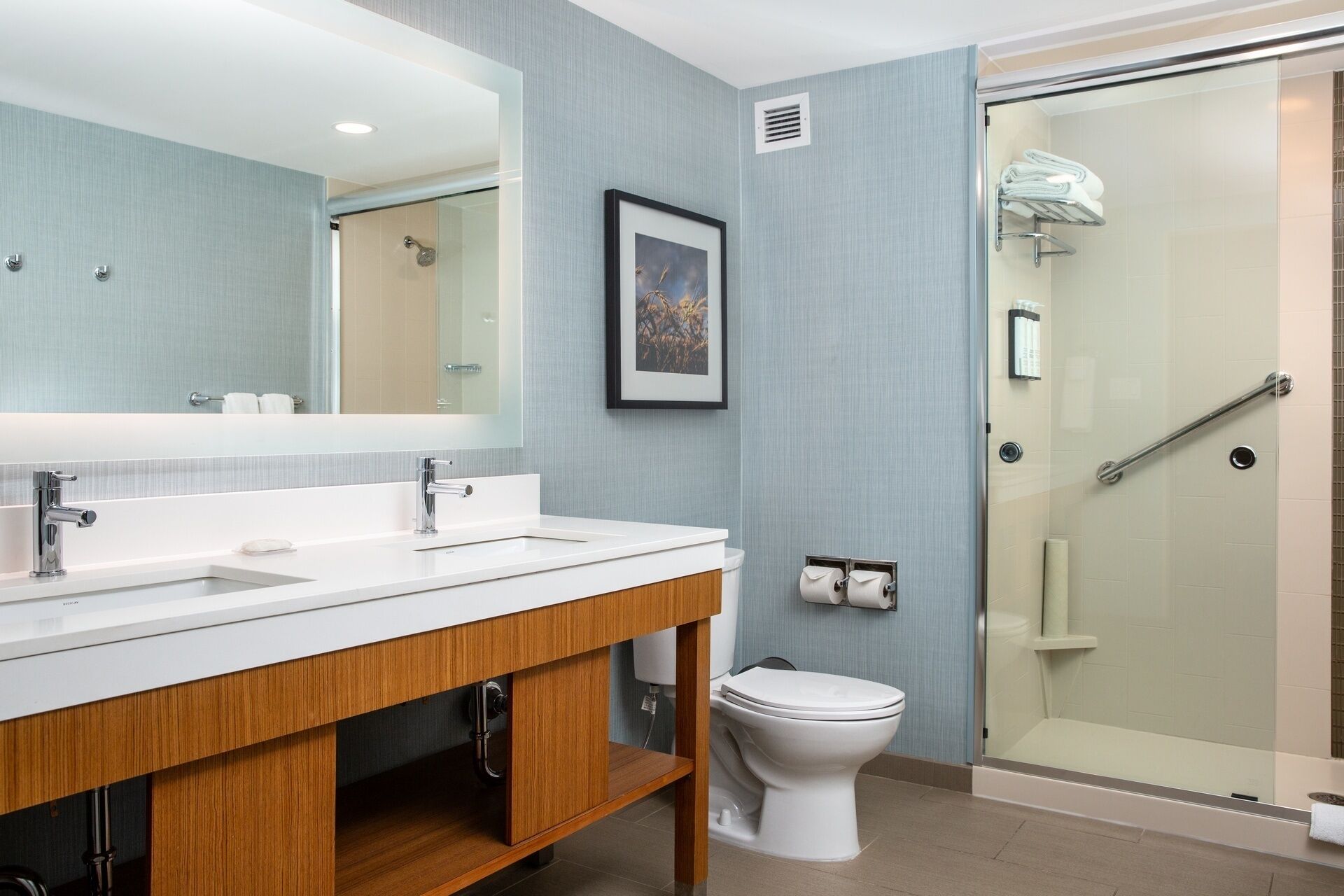 suite, 1 king bed with sofa bed | bathroom | designer toiletries, hair dryer, towels