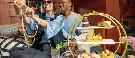 Franske retter, utsikt mot hagen