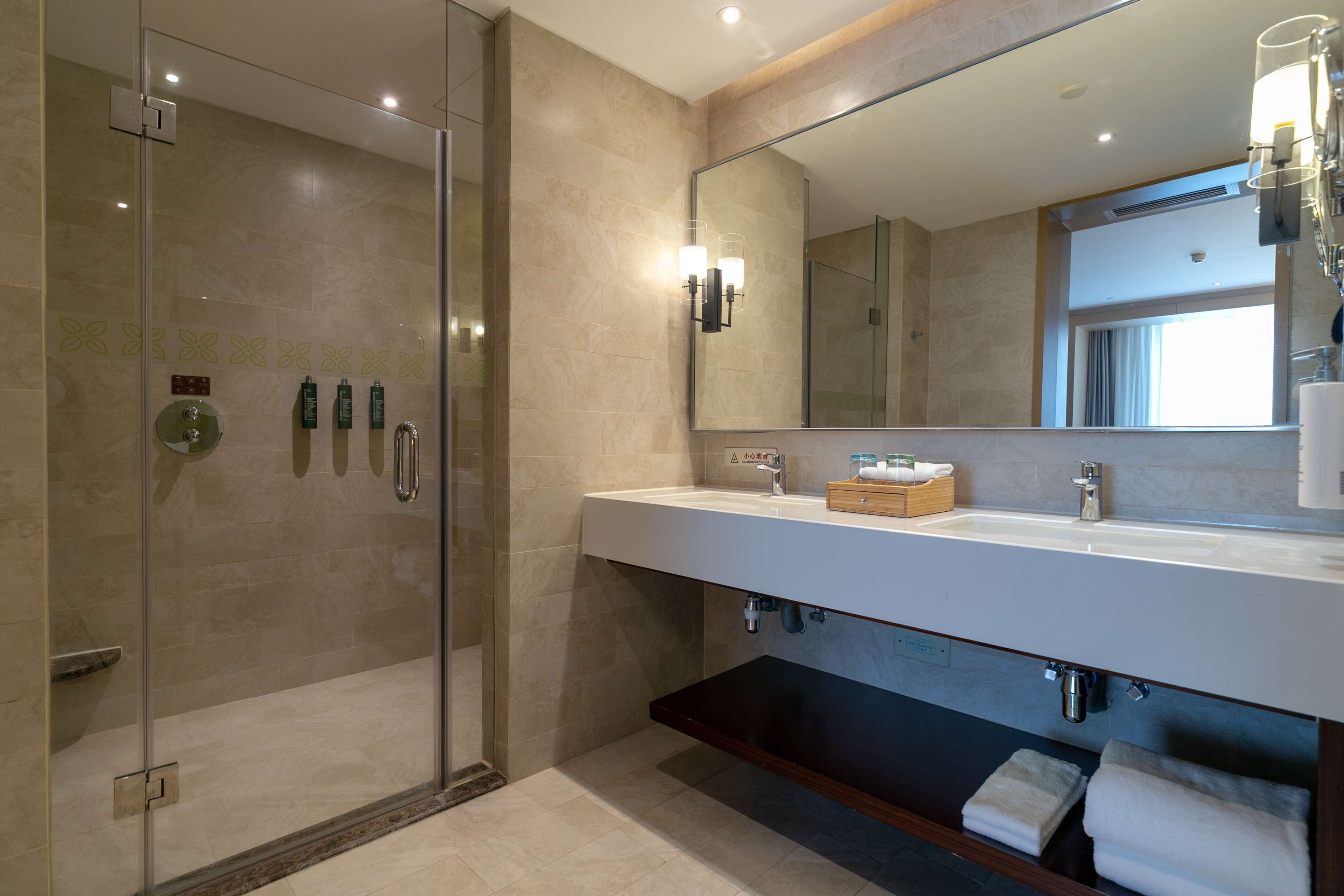 deluxe suite, 1 king bed | bathroom shower