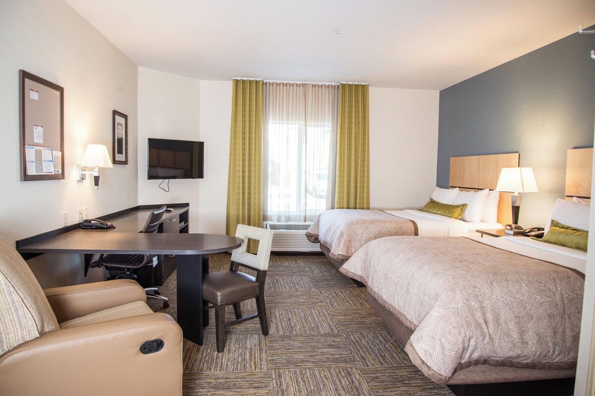 Studio Suite, 2 Queen Beds | Desk, free cots/infant beds, rollaway beds, free WiFi
