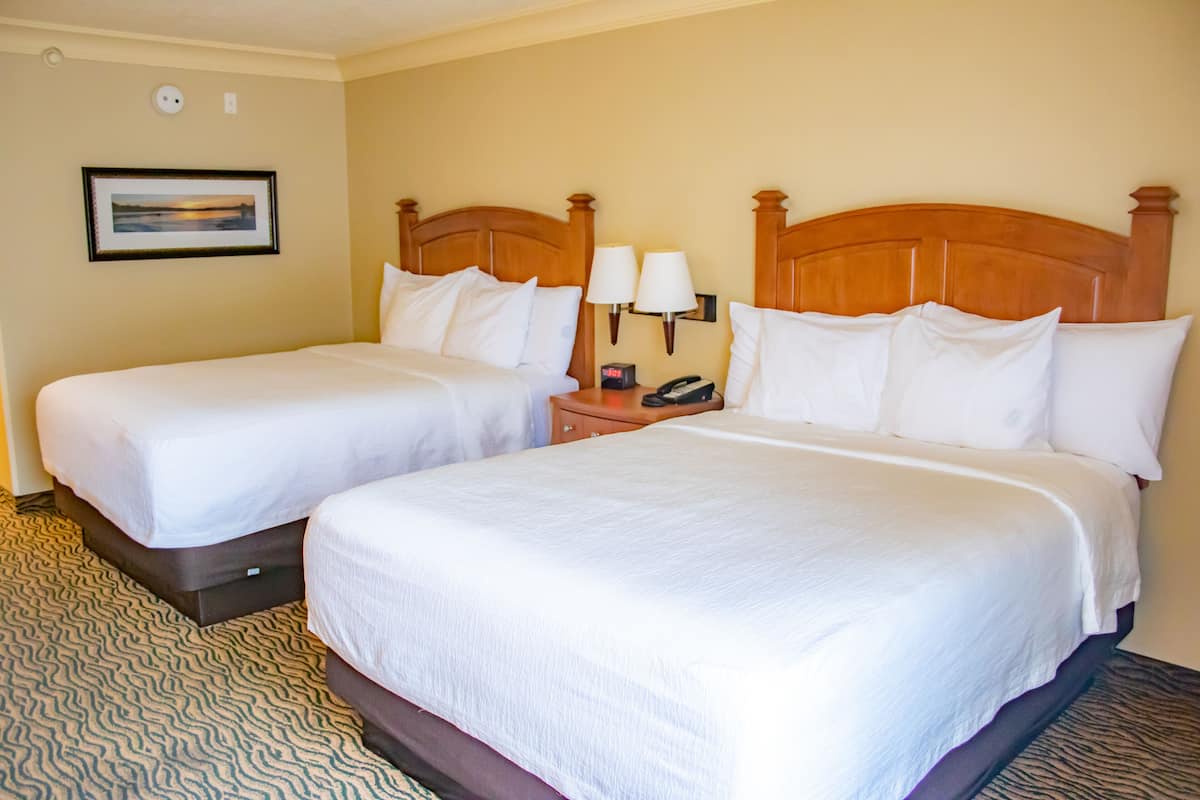 deluxe double room | premium bedding, in-room safe, desk, laptop workspace