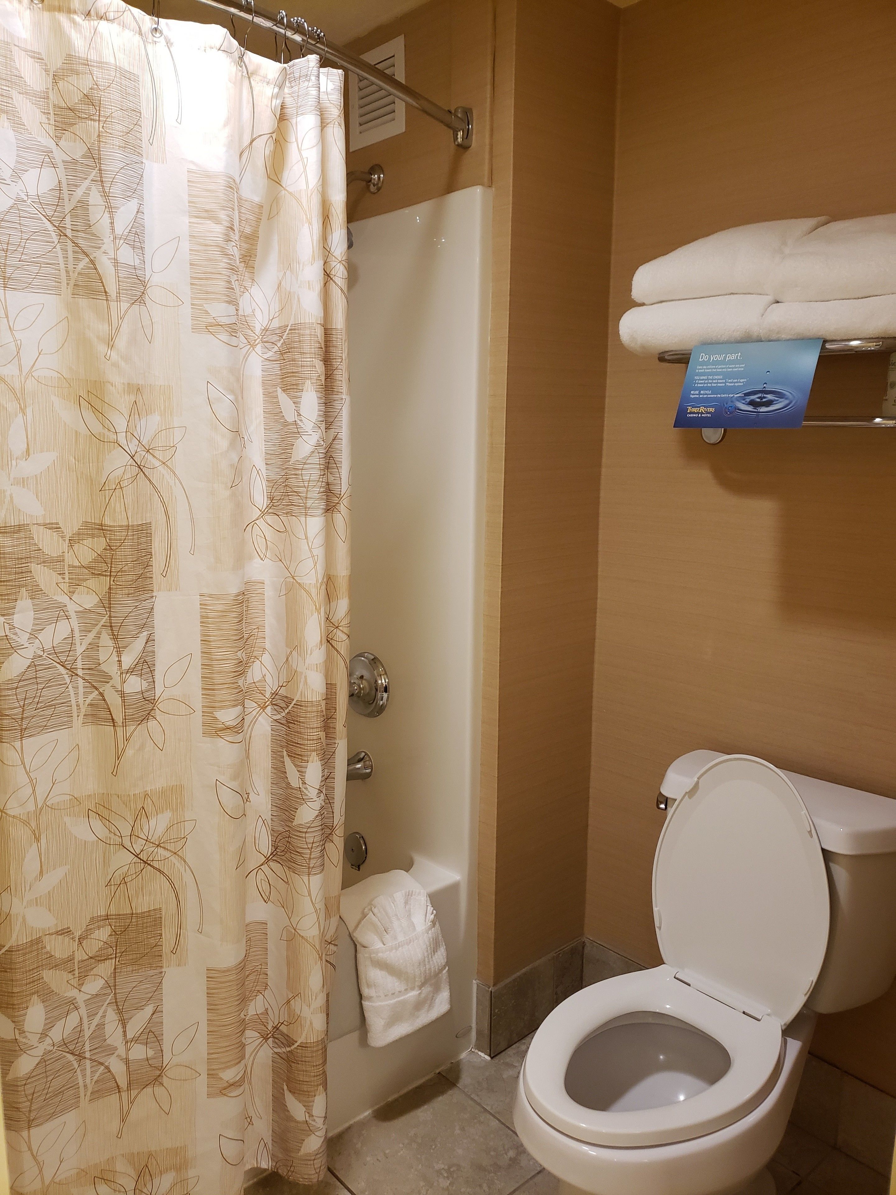 free toiletries, hair dryer, towels