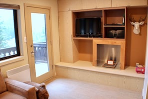 506 Preferred 1 Bedroom Unit | Living area | TV - Crystal Chalets Condominiums at Crystal Mountain Ski Resort (Enumclaw)