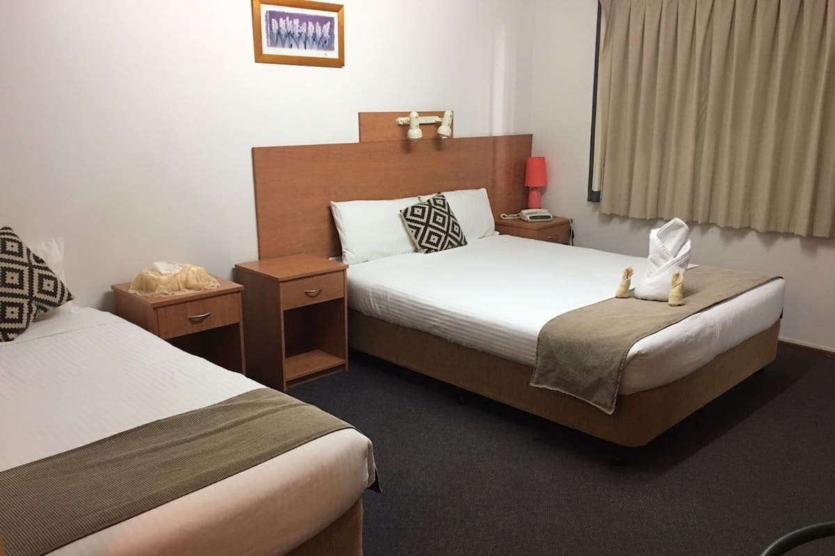 Desk, blackout curtains, soundproofing, iron/ironing board