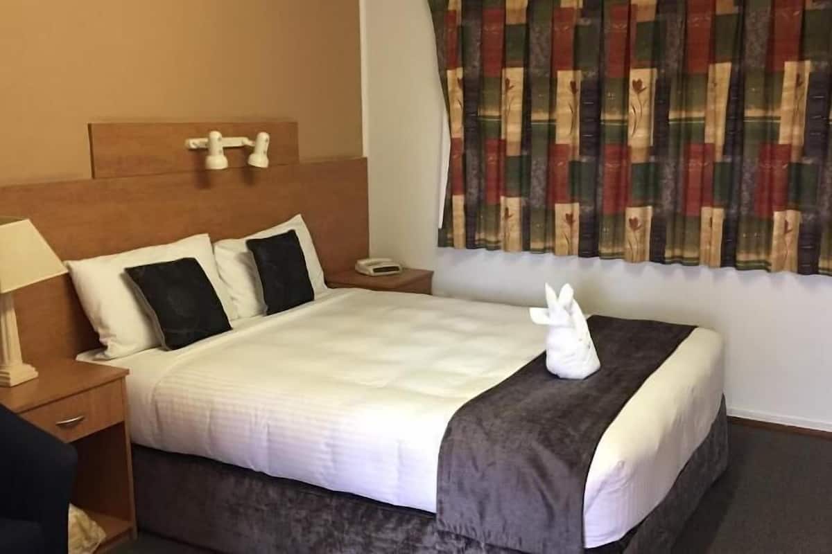 Desk, blackout curtains, soundproofing, iron/ironing board